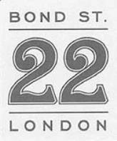 BOND ST. 22 LONDON