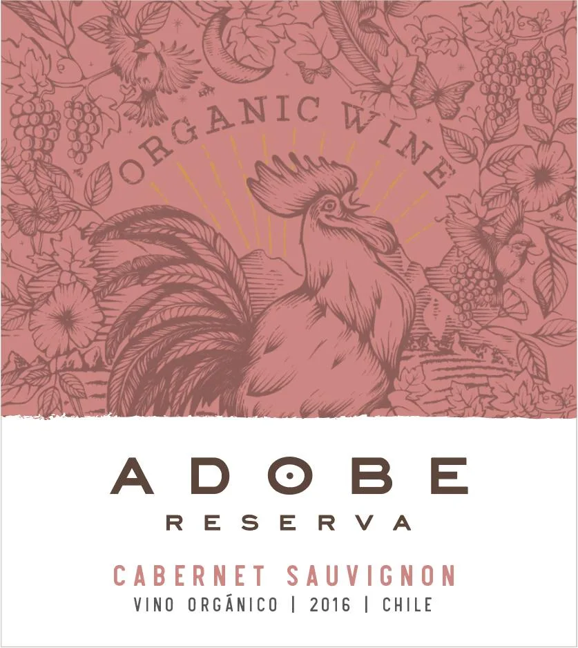 ADOBE RESERVA CABERNET SAUVIGNON VINO ORGANICO 2016 CHILE