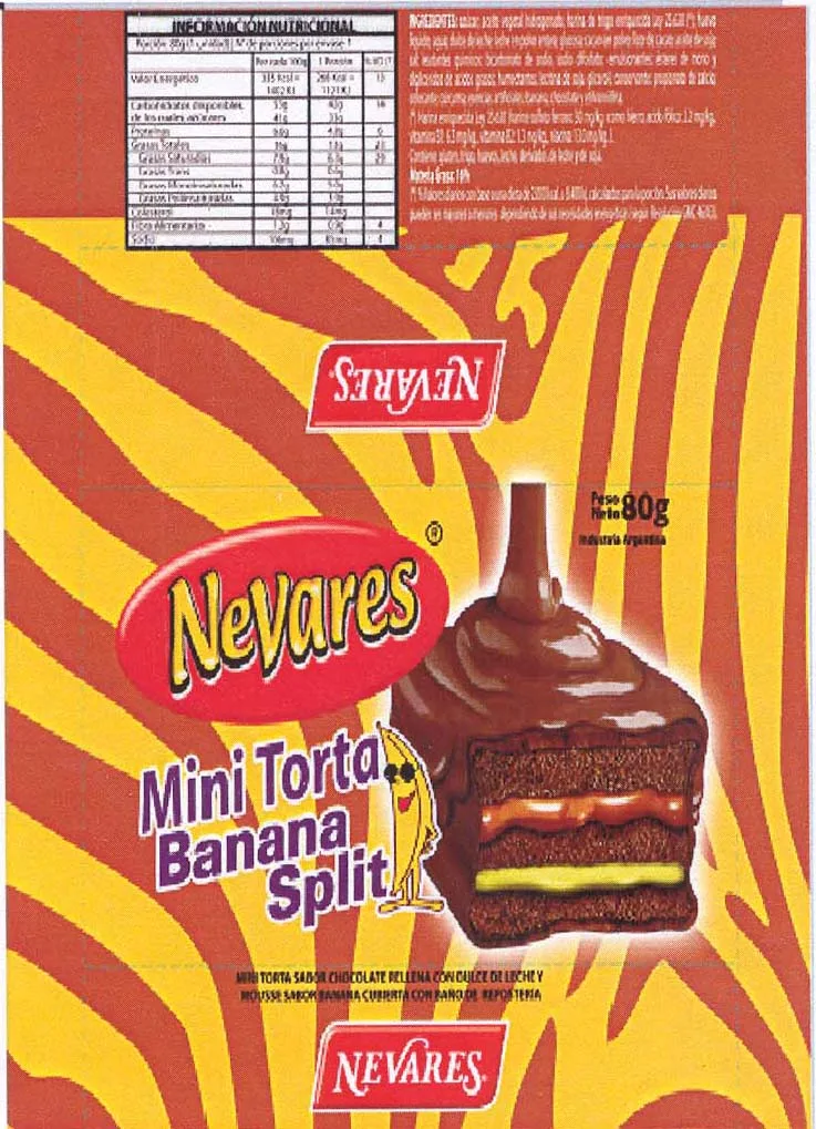 NEVARES MINI TORTA BANANA SPLIT