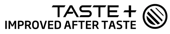 TASTE + IMPROVED AFTER TASTE