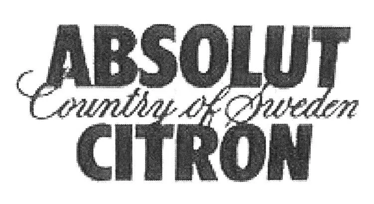 ABSOLUT COUNTRY OF SWEDEN CITRON