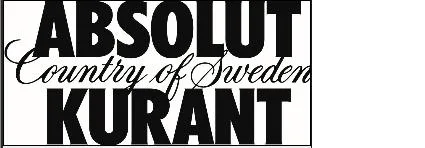 ABSOLUT COUNTRY OF SWEDEN KURANT