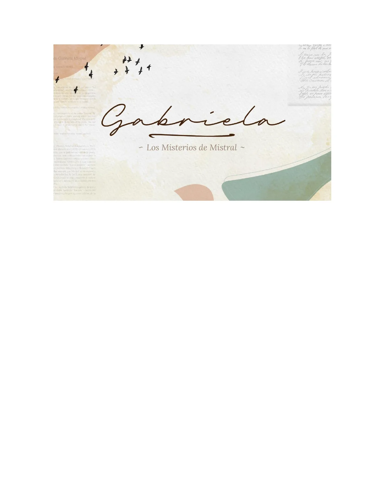 GABRIELA LOS MISTERIOS DE MISTRAL