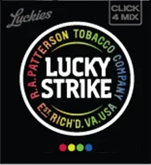LUCKY STRIKE R.A. PATTERSON TOBACCO COMPANY EST RICH'D.VA.USA LUCKIES CLICK 4 MIX