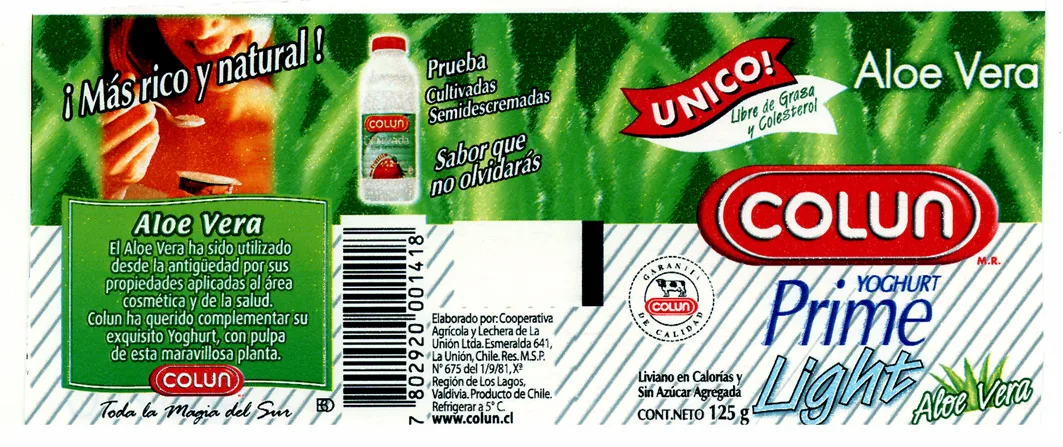 COLUN PRIME LIGHT ALOE VERA