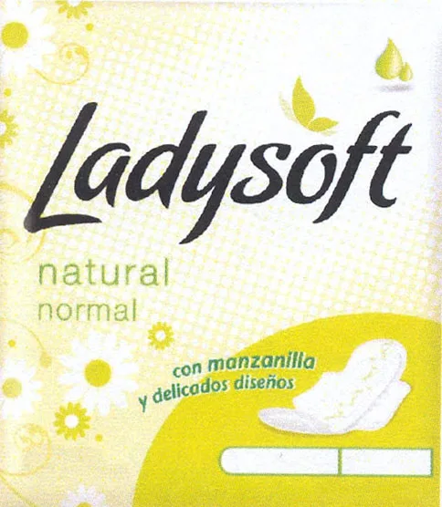 LADYSOFT NATURAL NORMAL CON MANZANILLA Y DELICADOS DISEÑOS