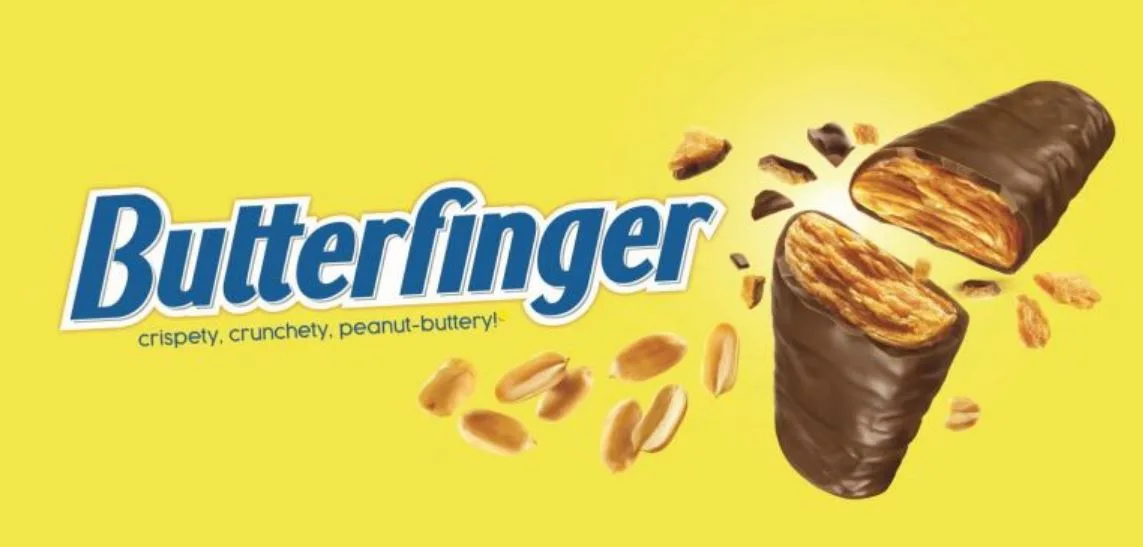 BUTTERFINGER CRISPETY,CRUNCHETY, PEANUT BUTTERY!