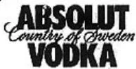 ABSOLUT COUNTRY OF SWEDEN VODKA