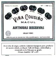 COUSIÑO-MACUL ANTIGUAS RESERVAS