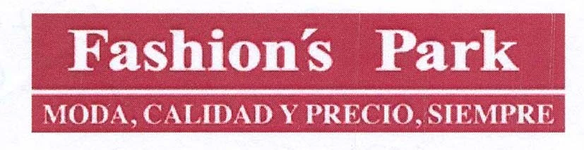 FASHION'S PARK MODA, CALIDAD Y PRECIO, SIEMPRE