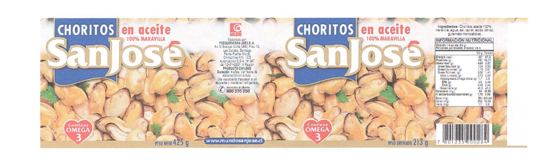 SAN JOSE CHORITOS EN ACEITE