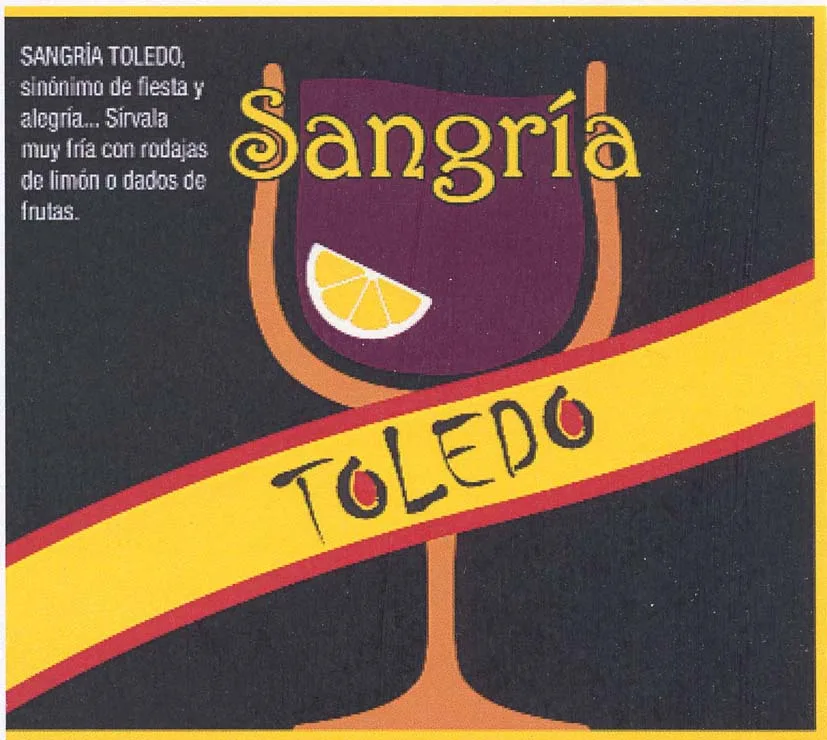 SANGRÍA TOLEDO, SINÓNIMO DE FIESTA Y ALEGRÍA... SÍRVALA MUY FRÍA CON RODAJAS DE LIMÓN O DADOS DE FRUTAS. SANGRÍA TOLEDO
