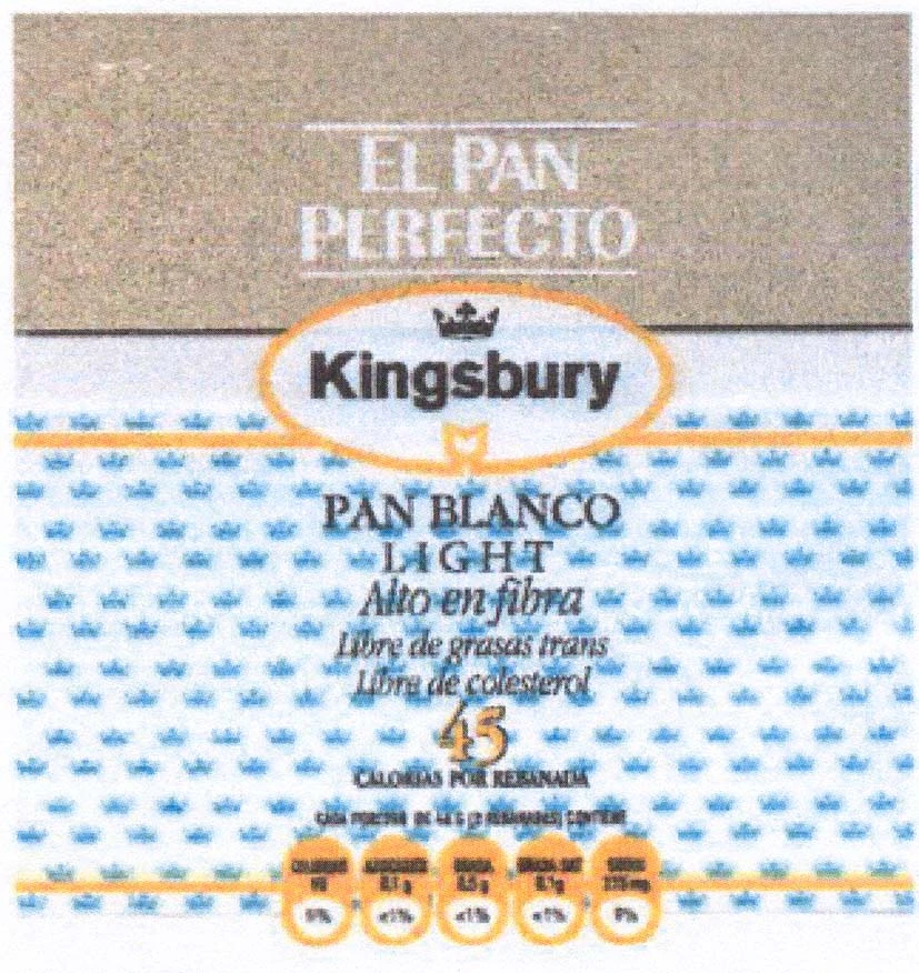 EL PAN PERFECTO KINGSBURY PAN BLANCO LIGHT