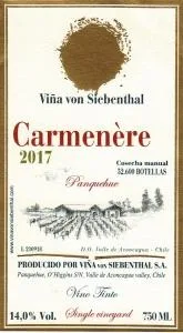 Viña Von Siebenthal Carmenére