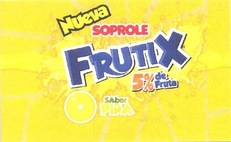 NUEVA SOPROLE FRUTIX 5% DE FRUTA SABOR PIÑA.