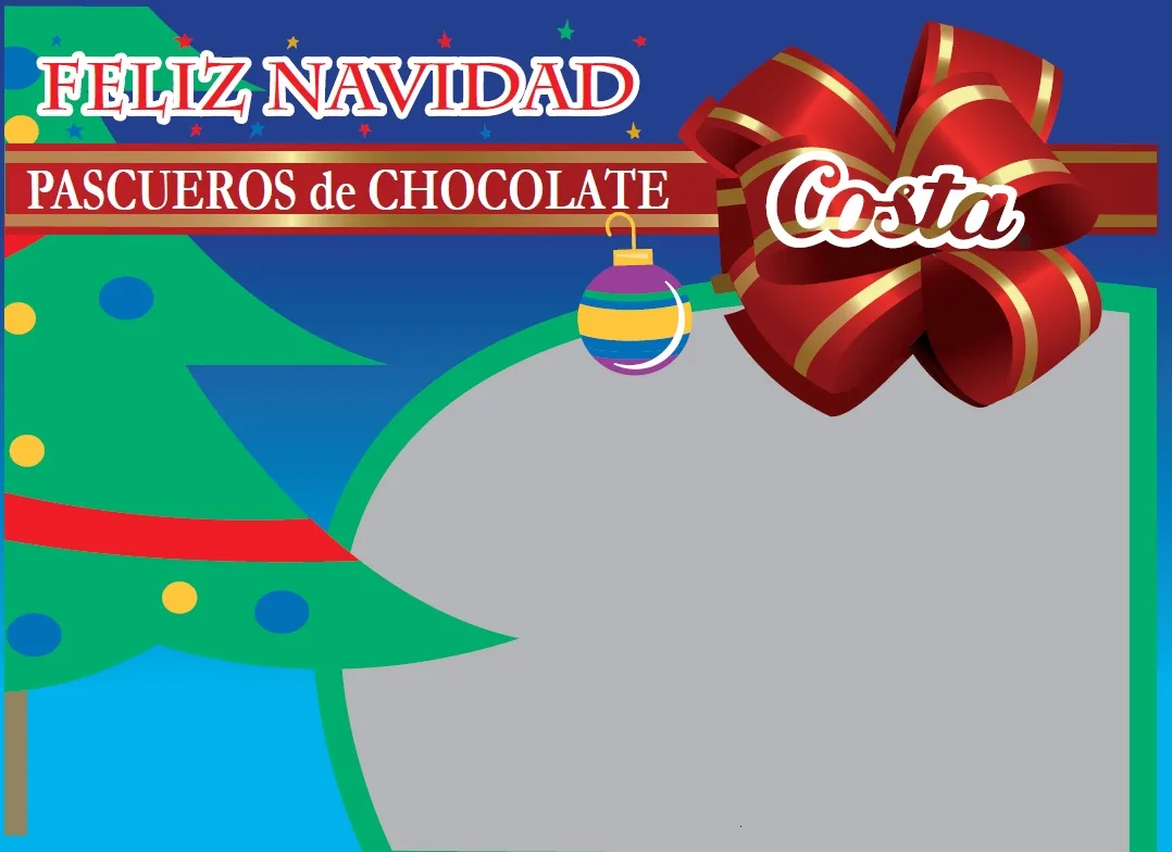 COSTA FELIZ NAVIDAD PASCUEROS DE CHOCOLATE