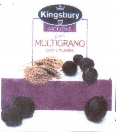 KINGSBURY DIGESTIVE PAN MULTIGRANO CON CIRUELAS