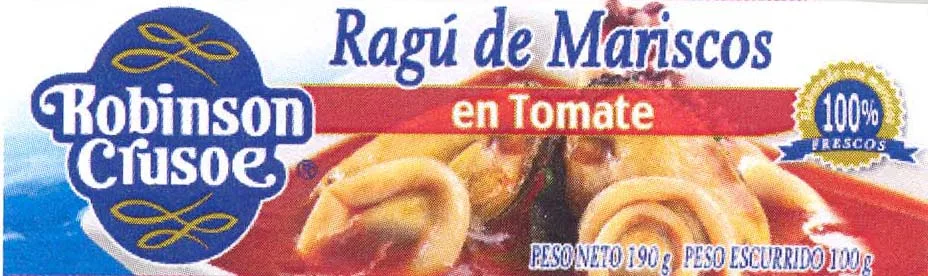 ROBINSON CRUSOE RAGU DE MARISCOS EN TOMATE