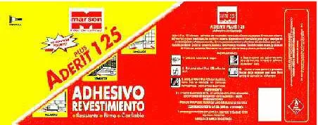 MARSON ADERIT PLUS 125 ADHESIVO REVESTIMIENTO