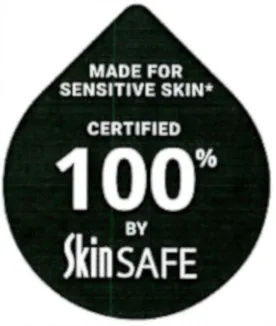 MADE FOR SENSITIVE SKIN* CERTIFIED 100% BY Skin SAFE