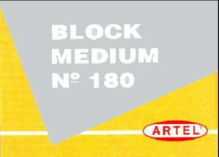 BLOCK MEDIUM Nº 180 ARTEL