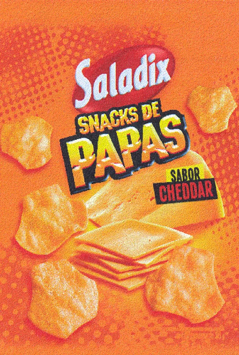 SALADIX SNACKS DE PAPAS SABOR CHEDDAR