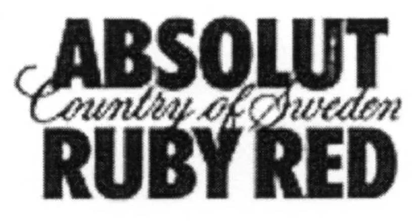 ABSOLUT COUNTRY OF SWEDEN RUBY RED