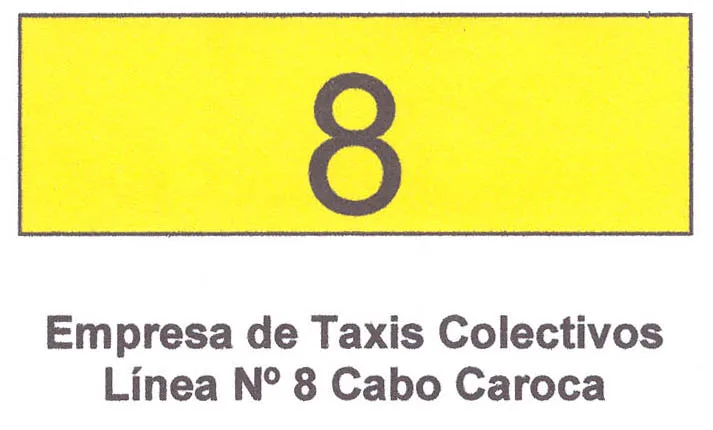 8 EMPRESA DE TAXIS COLECTIVOS LINEA NRO. 8 CABO AROCA