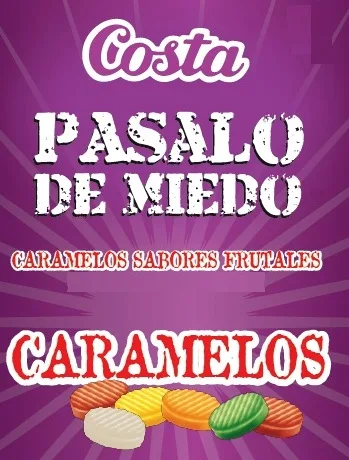 COSTA PASALO DE MIEDO CARAMELOS SABORES FRUTALES CARAMELOS