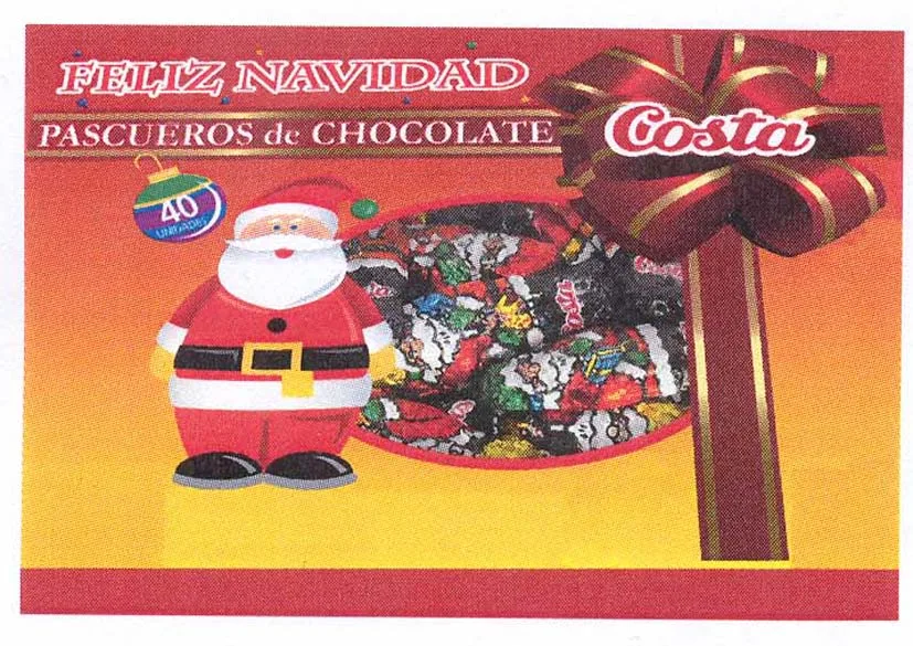 FELIZ NAVIDAD PASCUEROS DE CHOCOLATE COSTA