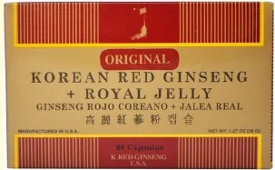 ORIGINAL KOREAN RED GINSENG + ROYAL JELLY   GINSENG ROJO COREANO + JALEA REAL