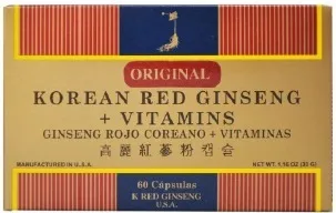 ORIGINAL KOREAN RED GINSENG + VITAMINS   GINSENG ROJO COREANO + VITAMINAS
