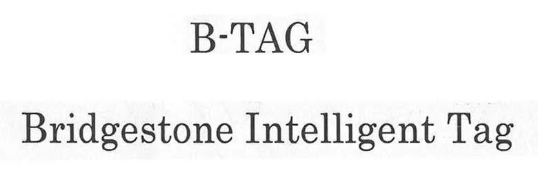 B-TAG BRIDGESTONE INTELLIGENT TAG
