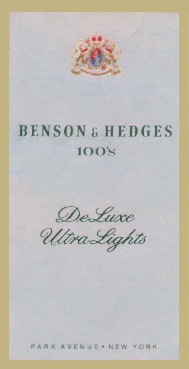 BENSON & HEDGES 100'S DELUXE ULTRA LIGHTS