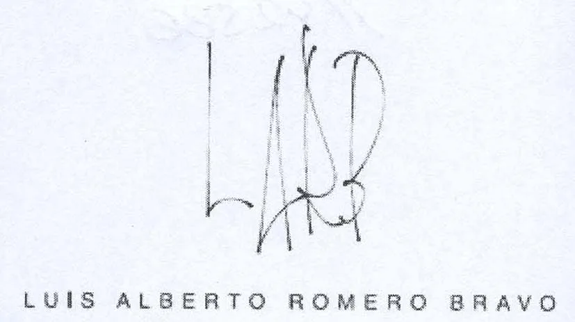 LARB LUIS ALBERTO ROMERO BRAVO