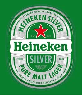HEINEKEN SILVER PURE MALT LAGER PREMIUM QUALITY LAGER BEER UNIQUE RECIPE WITH HEINEKEN A-YEAST EST.1873 TRADE MARK