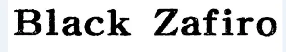 BLACK ZAFIRO