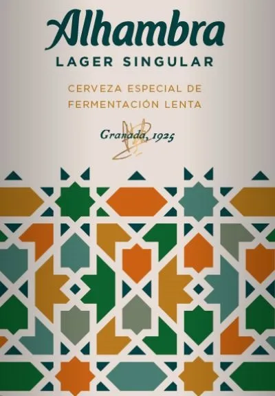 Alhambra Lager Singular Cerveza Especial de Fermentación Lenta Granada 1925