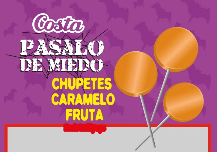 COSTA PASALO DE MIEDO CHUPETES CARAMELO FRUTA