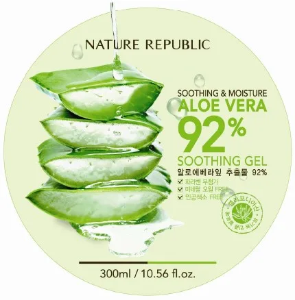 NATURE REPUBLIC SOOTHING & MOISTURE ALOE VERA 92% SOOTHING GEL