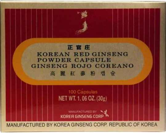 KOREAN RED GINSENG POWDER CAPSULE GINSENG ROJO COREANO