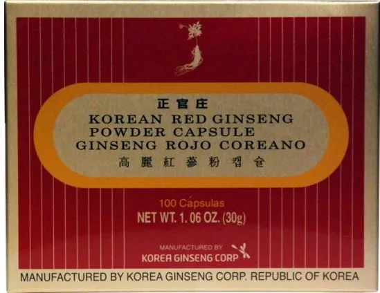KOREAN RED GINSENG POWDER CAPSULE GINSENG ROJO COREANO