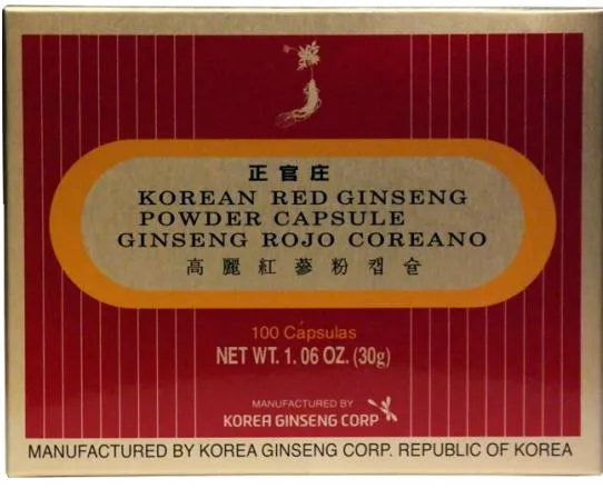 KOREAN RED GINSENG POWDER CAPSULE GINSENG ROJO COREANO