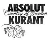 ABSOLUT COUNTRY OF SWEDEN KURANT