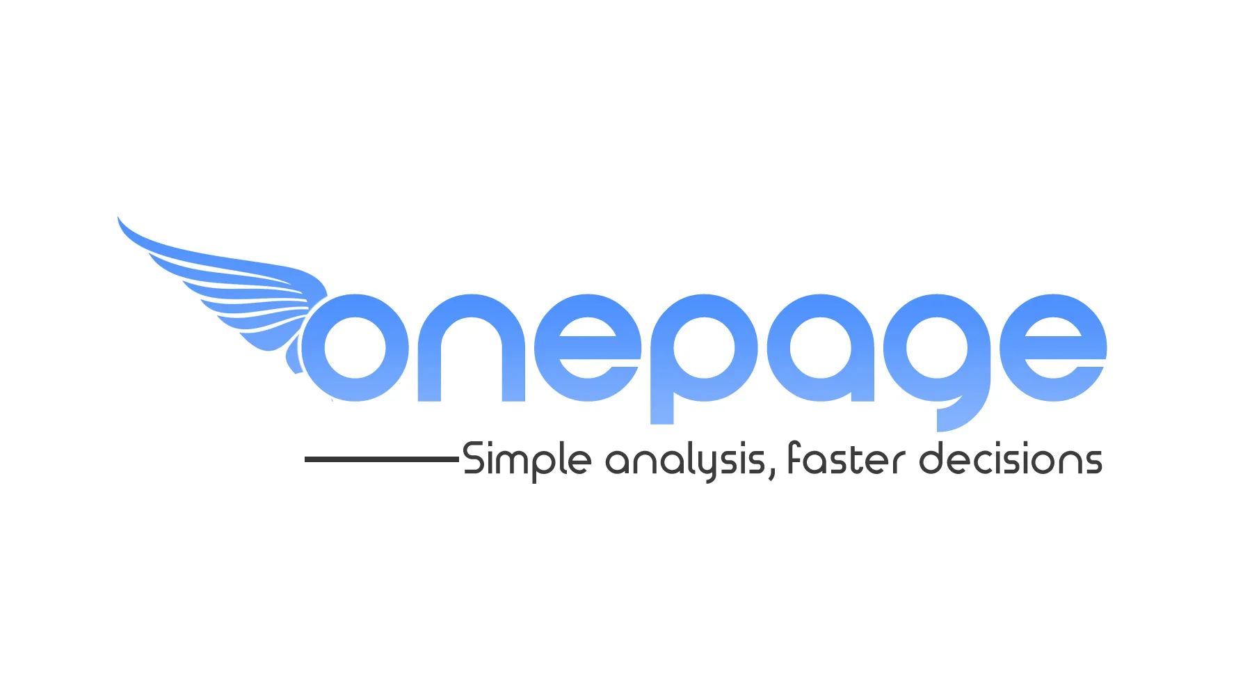 onepage simple analysis, faster decisions
