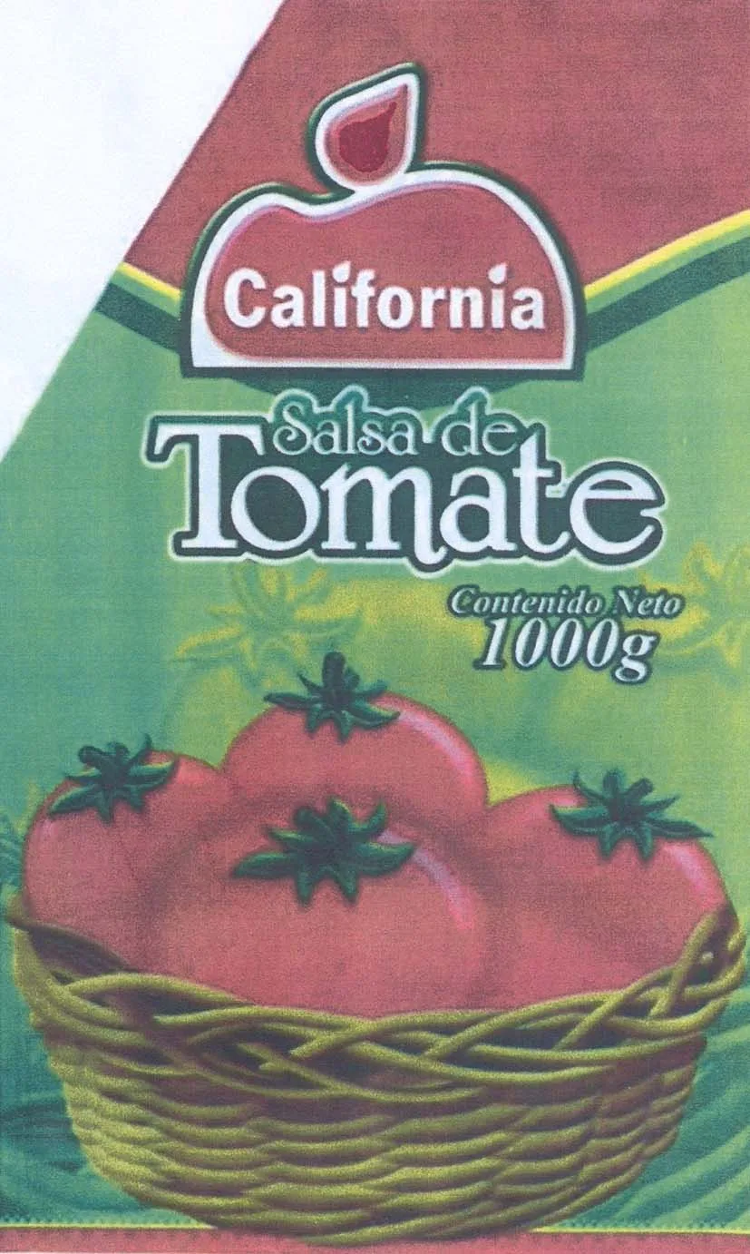 CALIFORNIA SALSA DE TOMATE CONTENIDO NETO 1000G