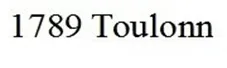 1789 TOULONN