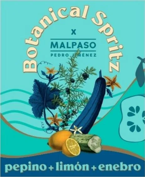 BOTANICAL SPRITZ X MALPASO PEDRO JIMÉNEZ PEPINO + LIMÓN + ENEBRO
