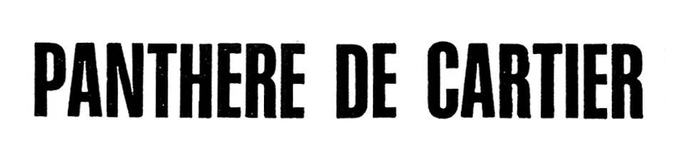 PANTHERE DE CARTIER