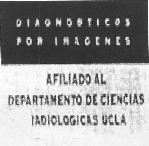 DIAGNOSTICOS POR IMAGENES AFILIADO AL DEPARTAMENTO DE CIENCIAS RADIOLOGICAS UCLA